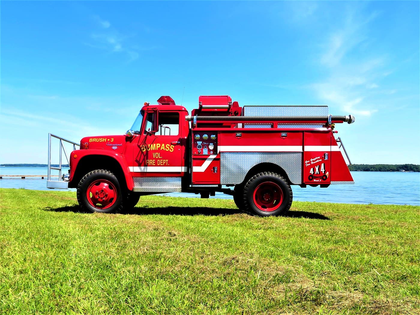 Brush 3 โ BVFD International 4x4 wildland truck, side view